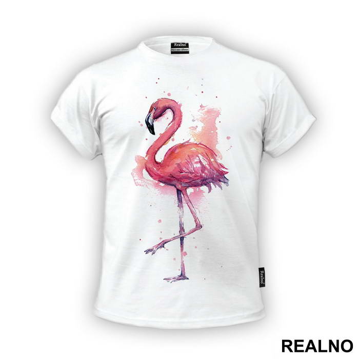 Flamingo Watercolor - Životinje