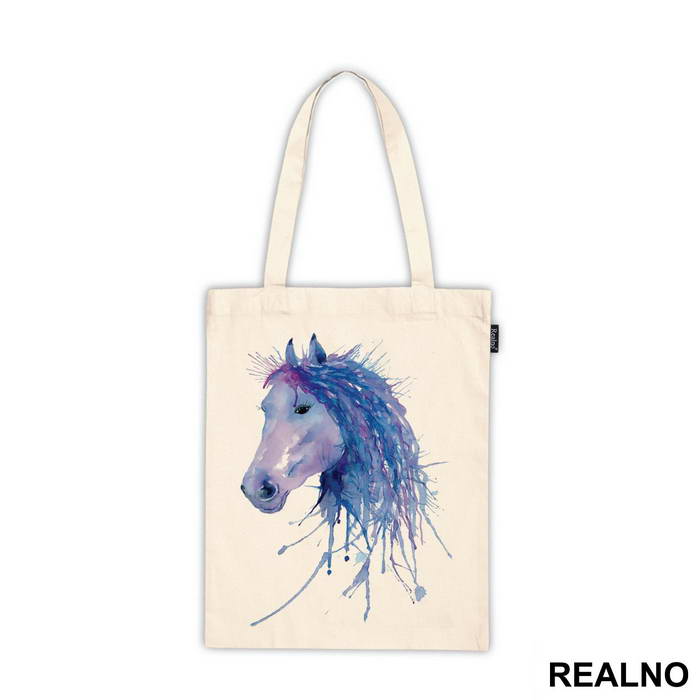 Blue Horse Watercolor Painting - Životinje