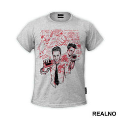 Black And Red Drawing - Fight Club