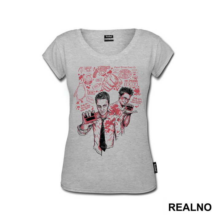 Black And Red Drawing - Fight Club