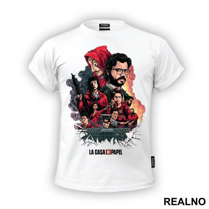 Fire And Smoke Group - La Casa de Papel - Money Heist - Majica