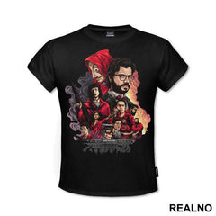 Fire And Smoke Group - La Casa de Papel - Money Heist - Majica