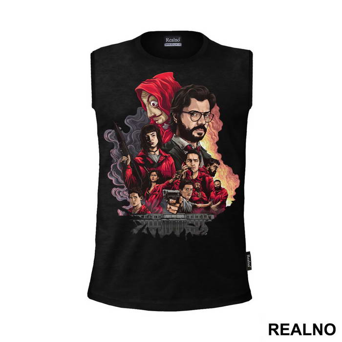 Fire And Smoke Group - La Casa de Papel - Money Heist - Majica