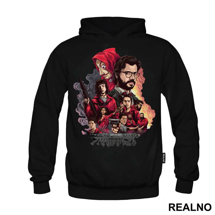 Fire And Smoke Group - La Casa de Papel - Money Heist - Majica