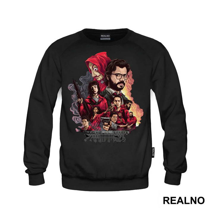 Fire And Smoke Group - La Casa de Papel - Money Heist - Majica