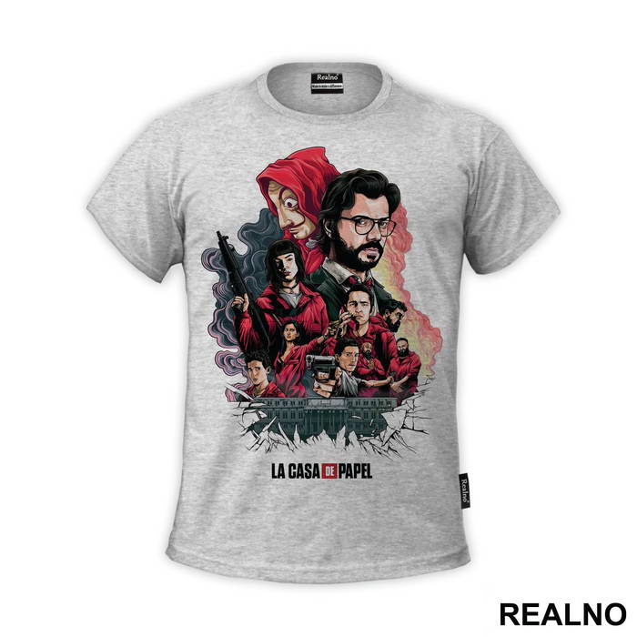 Fire And Smoke Group - La Casa de Papel - Money Heist - Majica