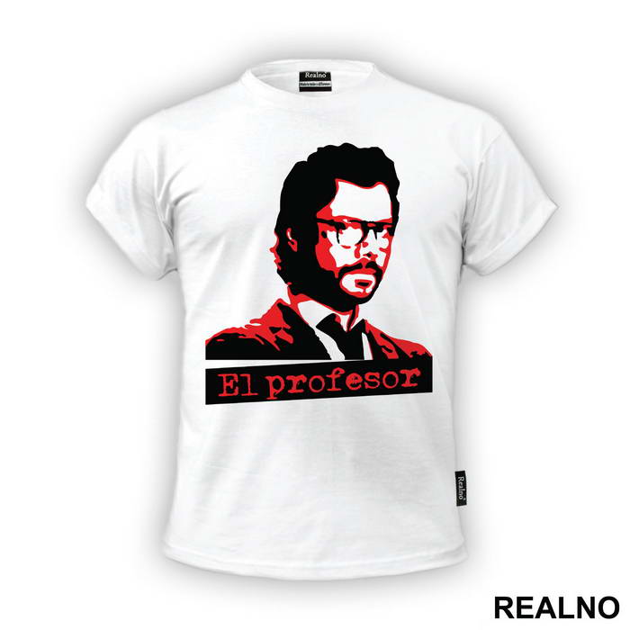El Profesor - The Professor Red And Black - La Casa de Papel - Money Heist - Majica