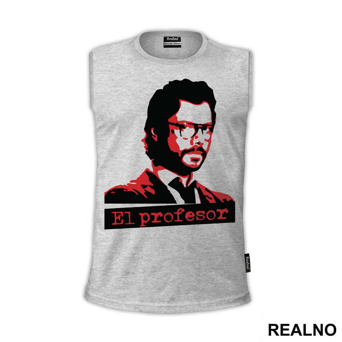 El Profesor - The Professor Red And Black - La Casa de Papel - Money Heist - Majica