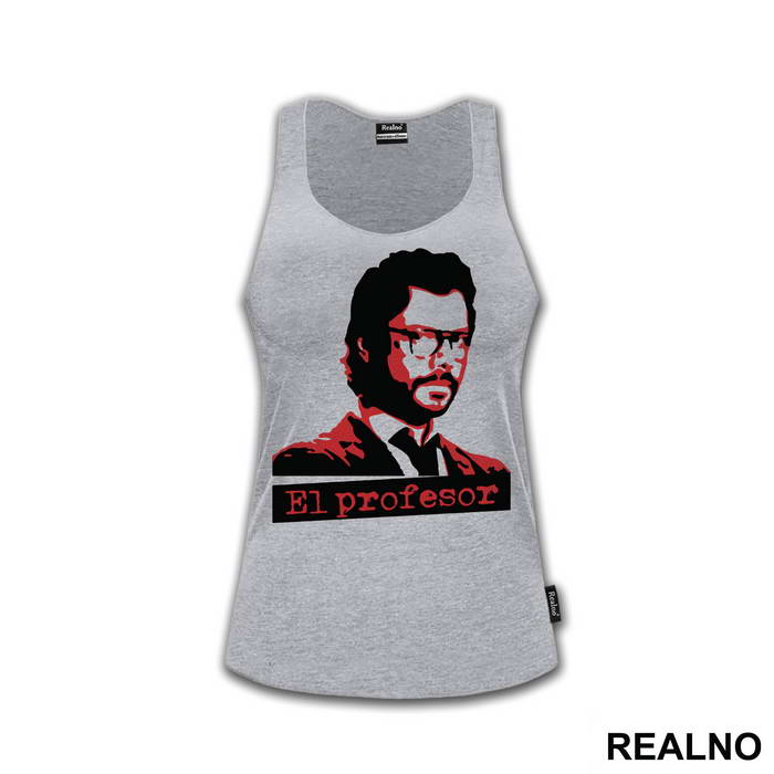 El Profesor - The Professor Red And Black - La Casa de Papel - Money Heist - Majica