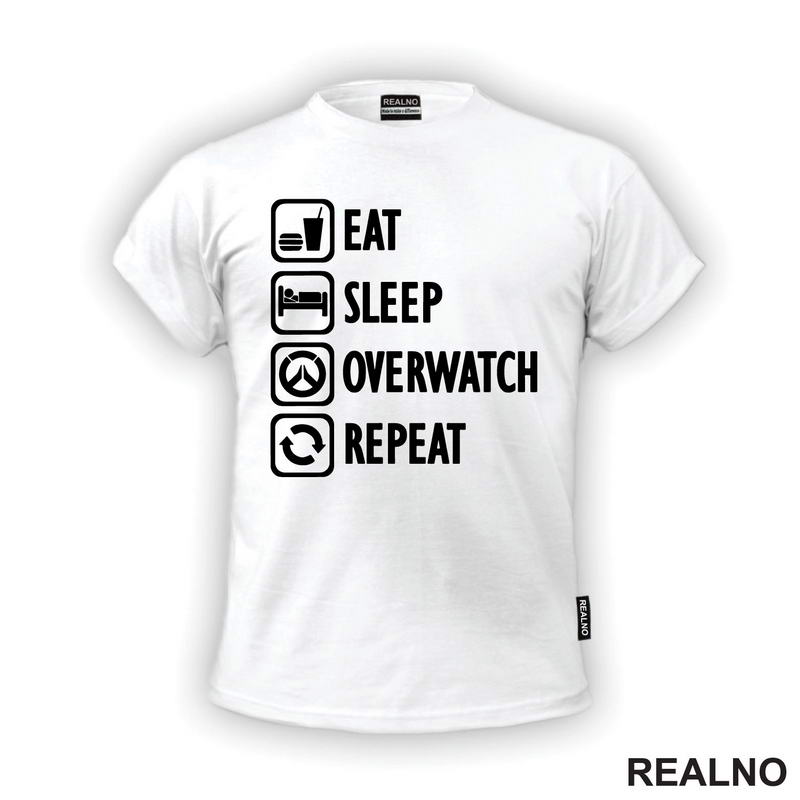 Eat, Sleep, Overwatch, Repeat - Symbols