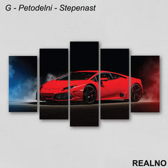 Crveni Lambordzini - Sportski Auto - Slika na platnu - Kanvas
