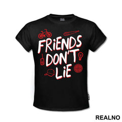 Friends Don't Lie - Red Outline - Stranger Things