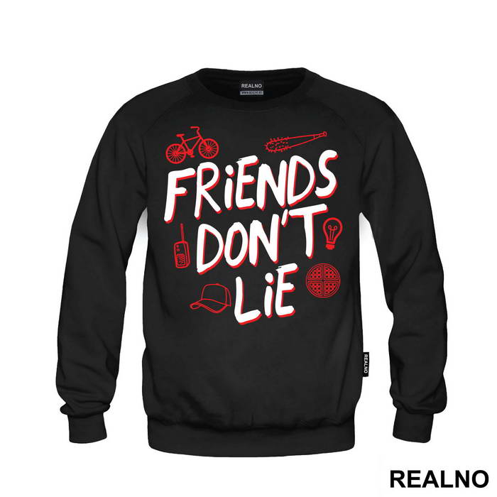 Friends Don't Lie - Red Outline - Stranger Things