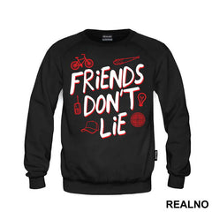 Friends Don't Lie - Red Outline - Stranger Things