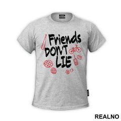 Friends Don't Lie - Red Outline - Stranger Things