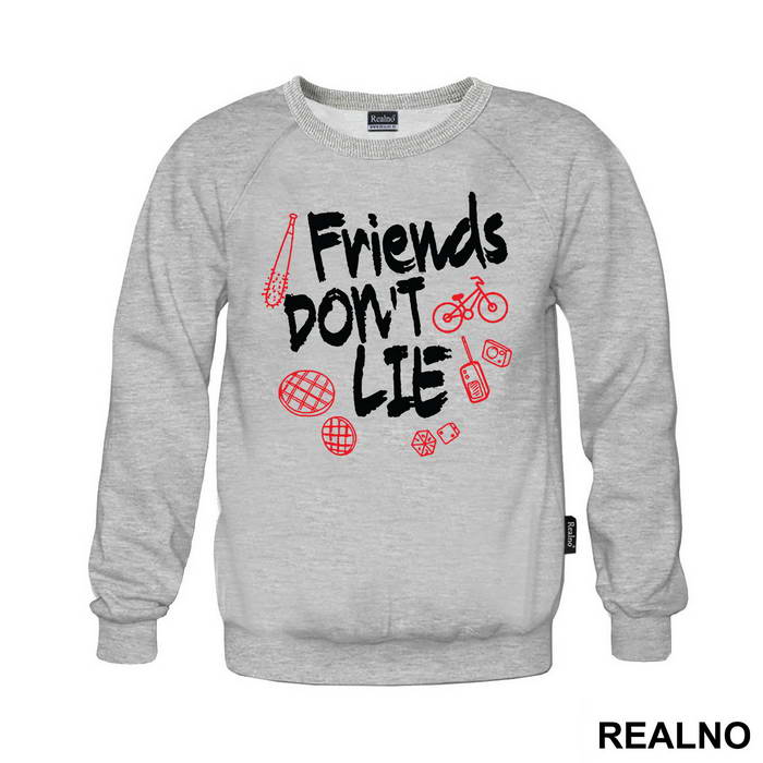 Friends Don't Lie - Red Outline - Stranger Things