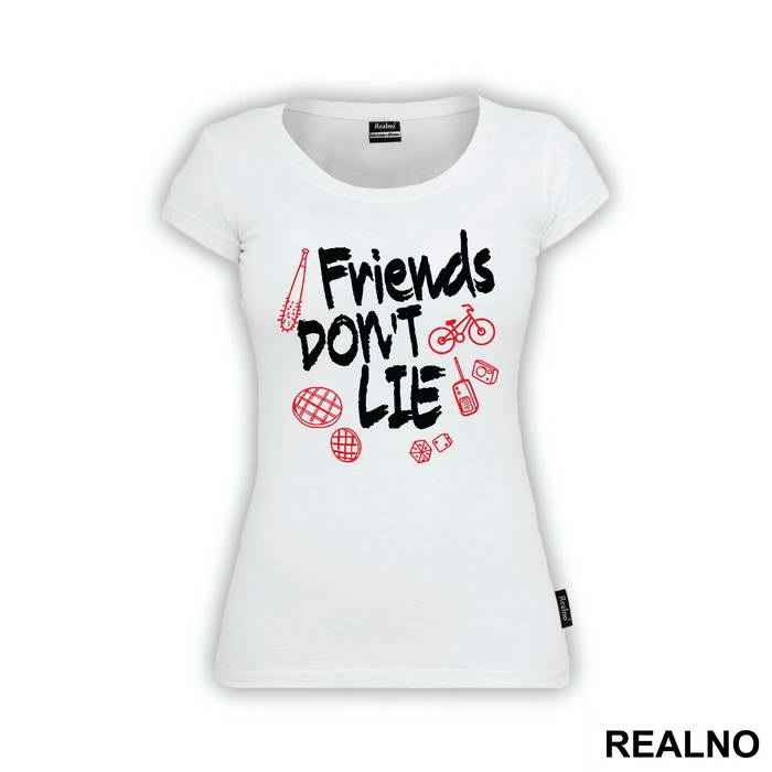 Friends Don't Lie - Red Outline - Stranger Things
