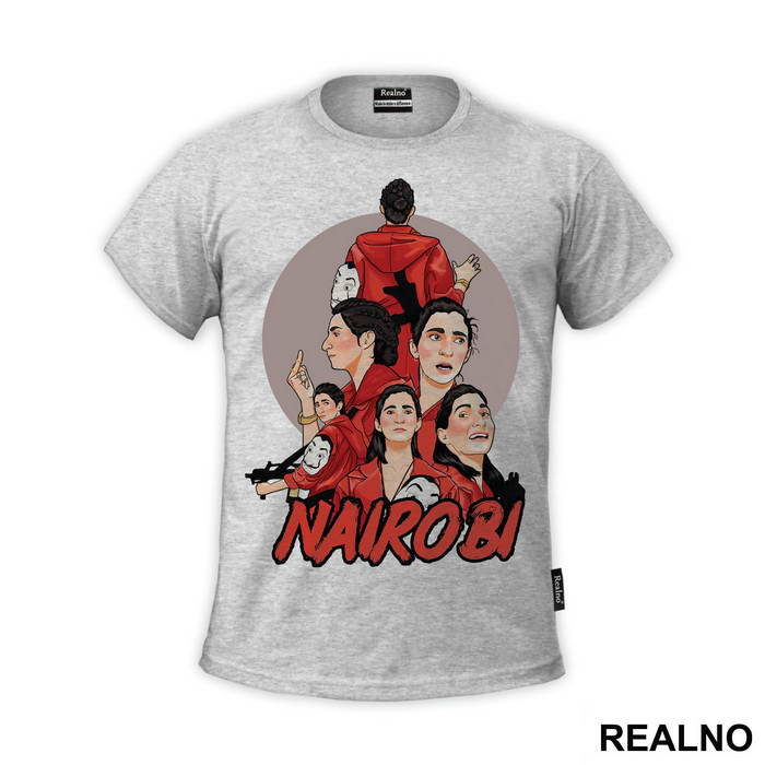 Nairobi Gray Circle - La Casa de Papel - Money Heist - Majica
