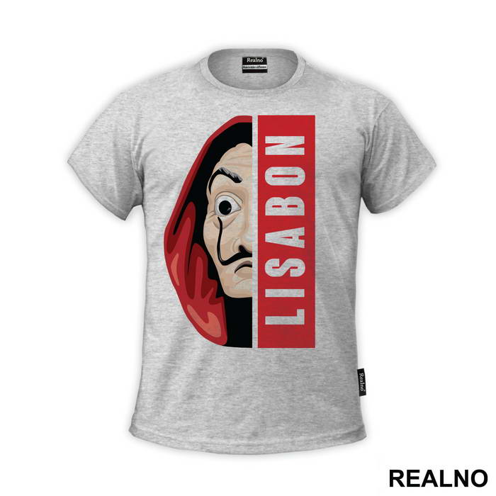 Lisabon - Lisboa - Half Mask - La Casa de Papel - Money Heist - Majica