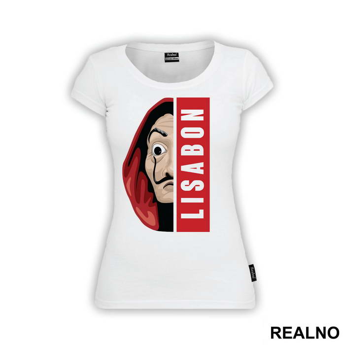 Lisabon - Lisboa - Half Mask - La Casa de Papel - Money Heist - Majica