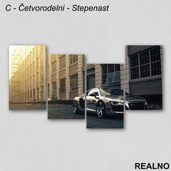 Srebrni Sportski Auto - Audi - Slika na platnu - Kanvas