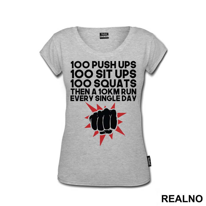 100 Push Ups 100 Sit Ups 100 Squats Then 10KM Run Every Single Day - One Punch Man - Majica