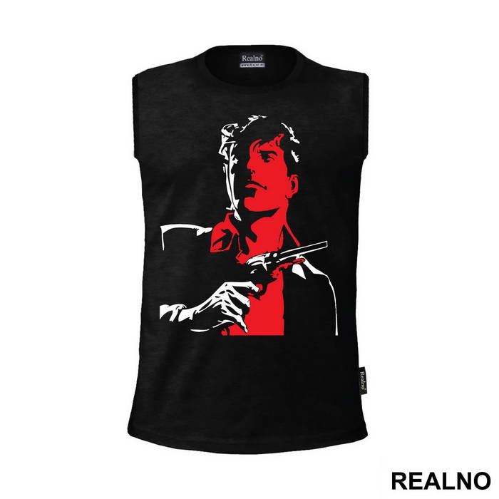 Red And White Outline - Dylan Dog