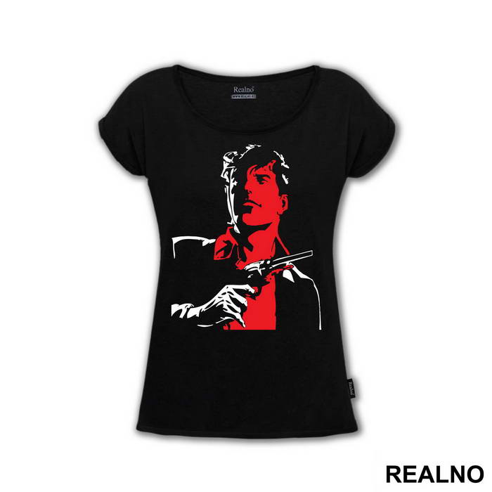 Red And White Outline - Dylan Dog