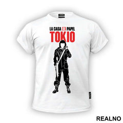 Tokio - Tokyo Silhouette With A Gun - La Casa de Papel - Money Heist - Majica