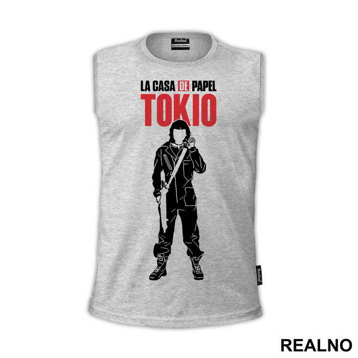 Tokio - Tokyo Silhouette With A Gun - La Casa de Papel - Money Heist - Majica