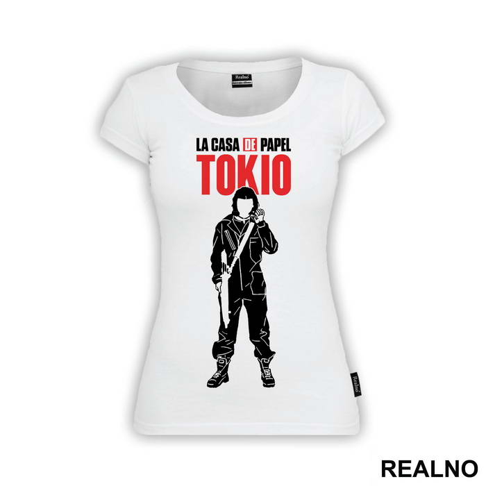 Tokio - Tokyo Silhouette With A Gun - La Casa de Papel - Money Heist - Majica