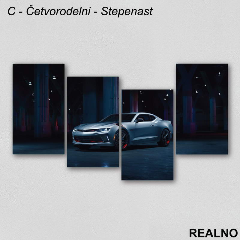 Sivi Chevrolet - Slika na platnu - Kanvas