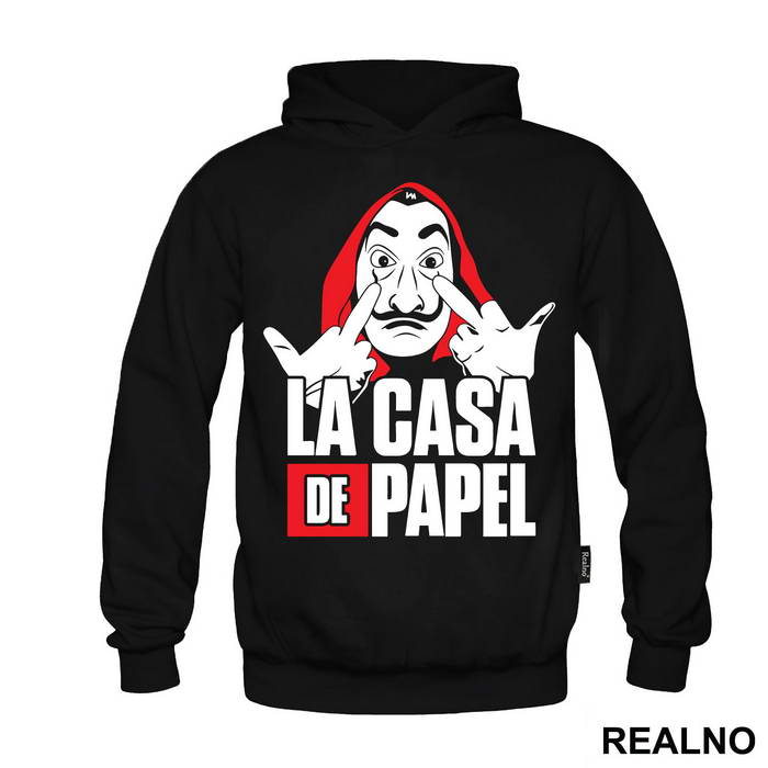 Middle Fingers Text Logo - La Casa de Papel - Money Heist - Majica