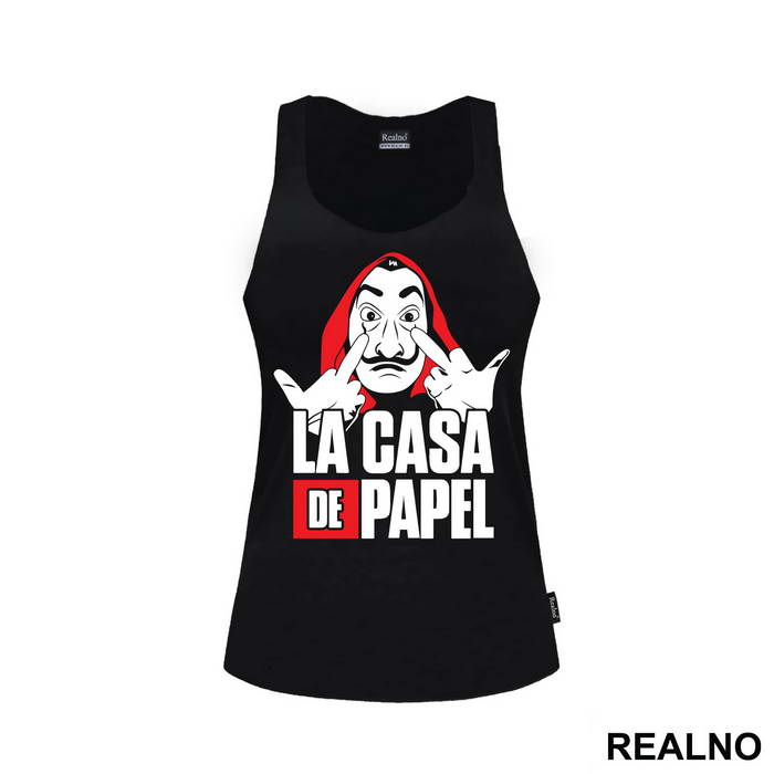 Middle Fingers Text Logo - La Casa de Papel - Money Heist - Majica