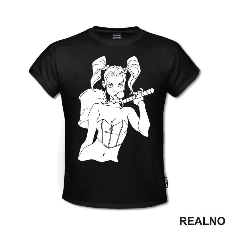 Line Drawing With Hammer - Harley Quinn
