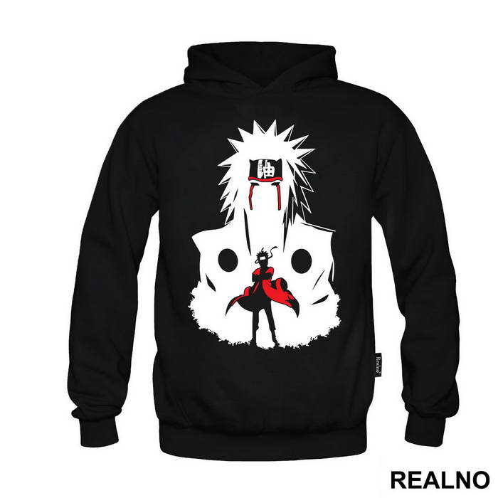 Jiraiya and Naruto Siluet - Naruto
