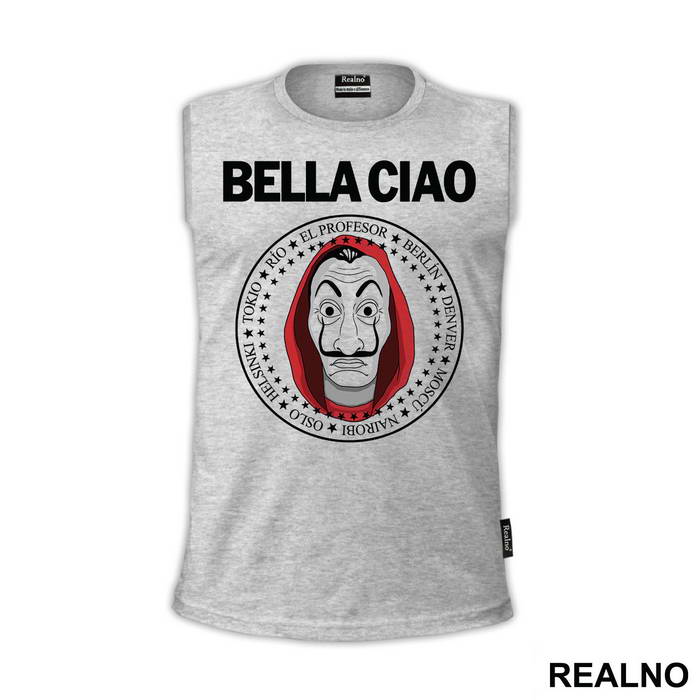 Bella Ciao - Ramones Circle Stars - La Casa de Papel - Money Heist - Majica