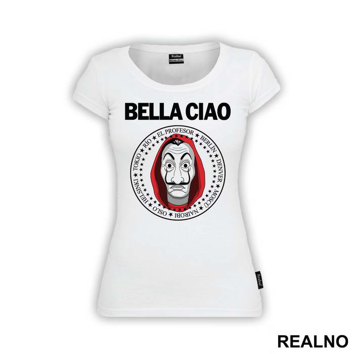Bella Ciao - Ramones Circle Stars - La Casa de Papel - Money Heist - Majica