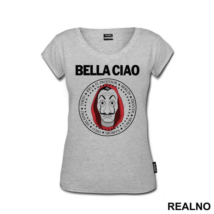 Bella Ciao - Ramones Circle Stars - La Casa de Papel - Money Heist - Majica