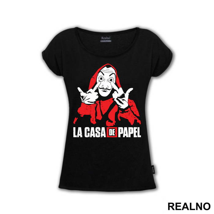 Middle Fingers Logo Text - La Casa de Papel - Money Heist - Majica