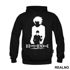 L and Light Siluet With an Apple - Death Note