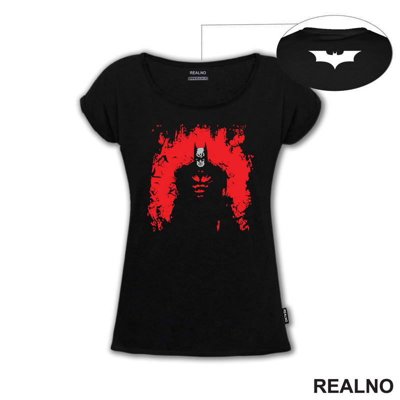 Red Background - Scratched - Batman