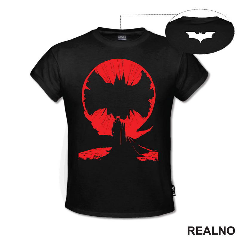 Red Logo And Shadow - Batman