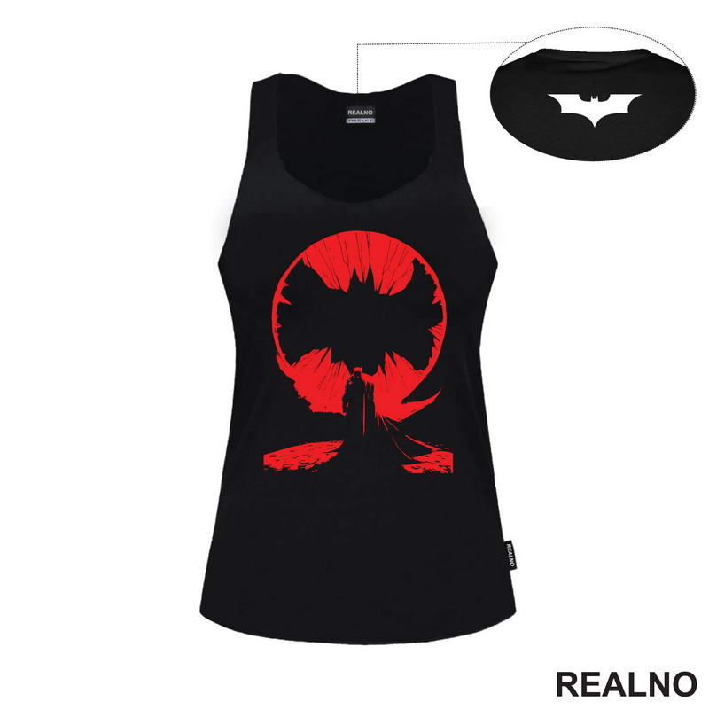 Red Logo And Shadow - Batman
