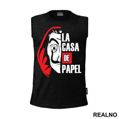 Half Mask Logo Text - La Casa de Papel - Money Heist - Majica