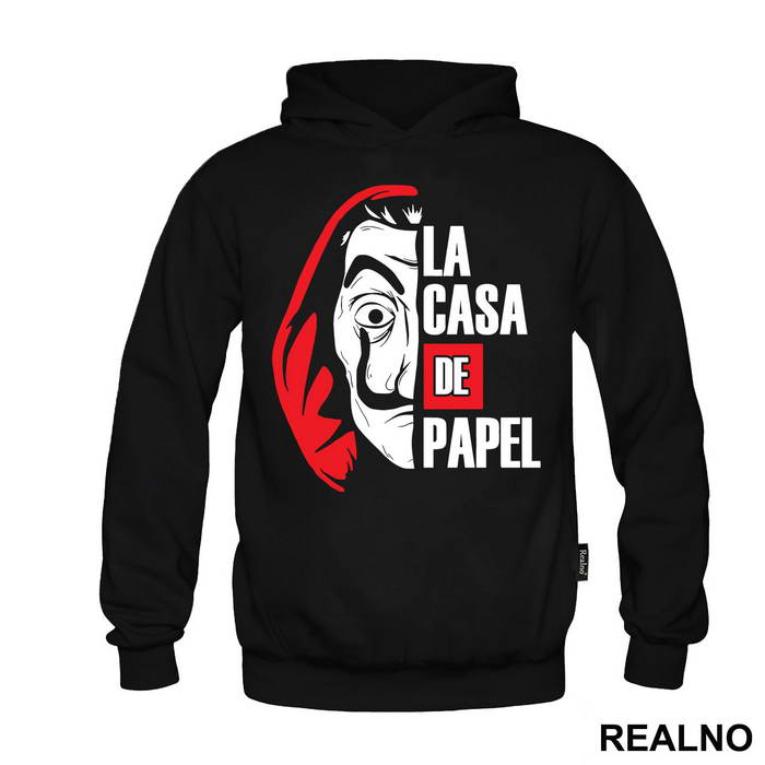 Half Mask Logo Text - La Casa de Papel - Money Heist - Majica
