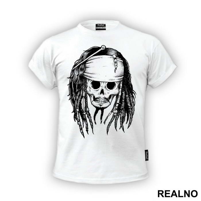 Jack Sparrow Skull Illustration - Pirates of the Caribbean