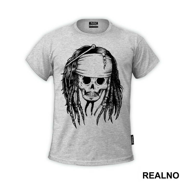Jack Sparrow Skull Illustration - Pirates of the Caribbean
