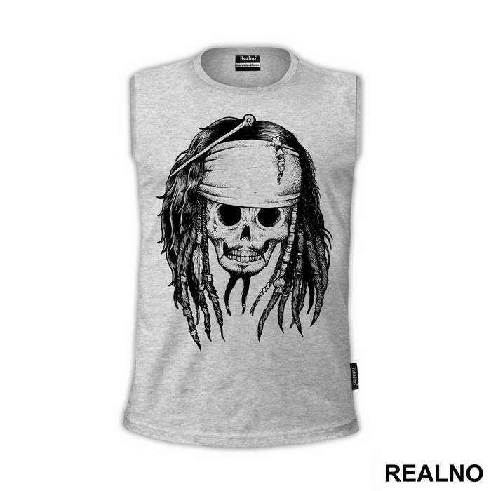 Jack Sparrow Skull Illustration - Pirates of the Caribbean