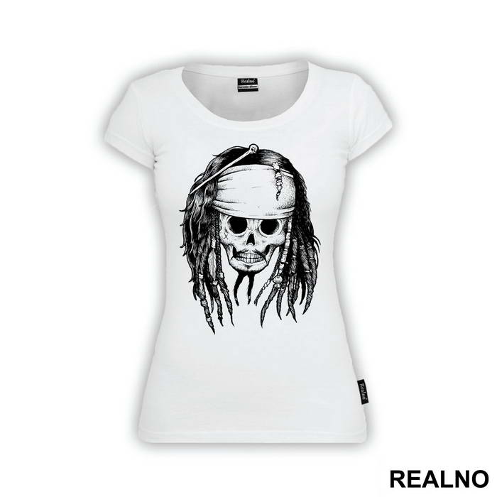 Jack Sparrow Skull Illustration - Pirates of the Caribbean